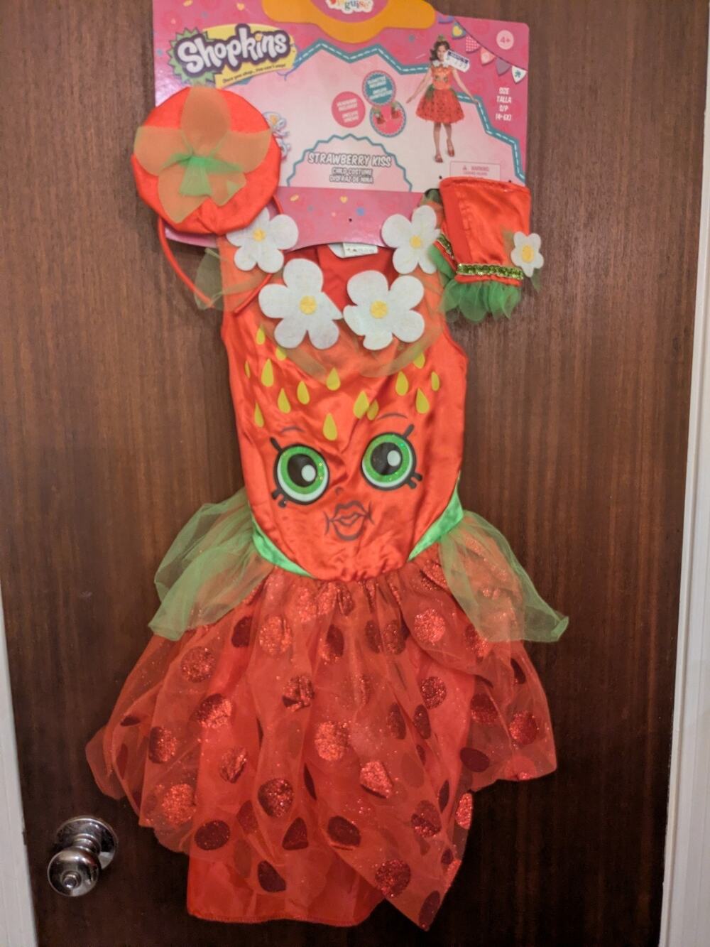 Shopkins Strawberry Kiss Halloween Costume Girls Size M 7-8